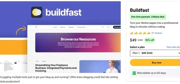Get 90% Discount on Buildfast with this Buildfast Lifetime Deal on Appsumo